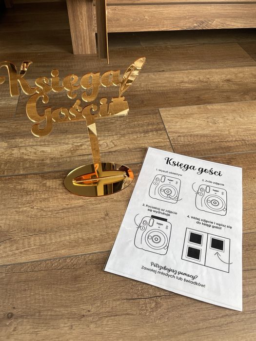 Stojak ksiega gosci + instrukcja + stojak na ksiege gosci