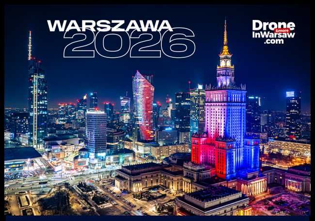 Kalendarz trójdzielny WARSZAWA 2026 - NOWY - DroneInWarsaw.com