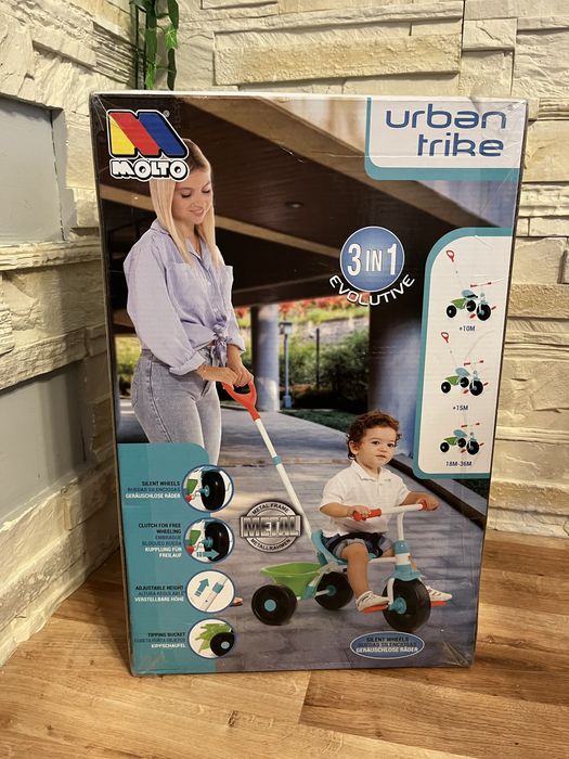 Nowy Trójkołowy rowerek Molto Urban Trike 3w1