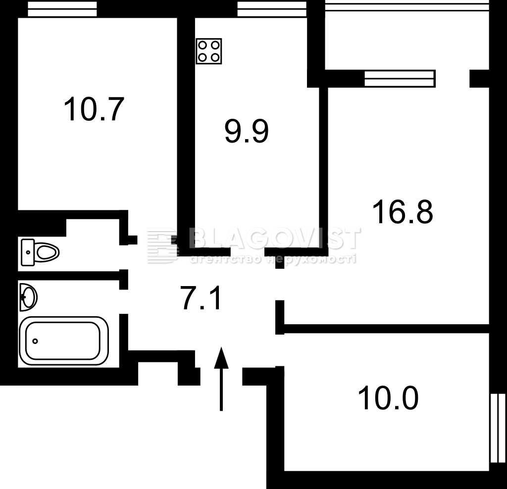 Продаж 3 квартири(60м) Іллєнка(Мельникова) Лук'янівка