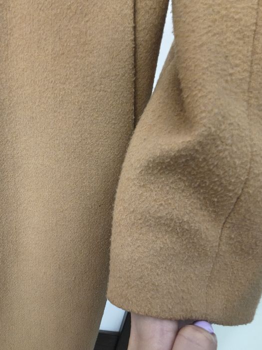 Karmelowy płaszcz jesienny stan dobry S M