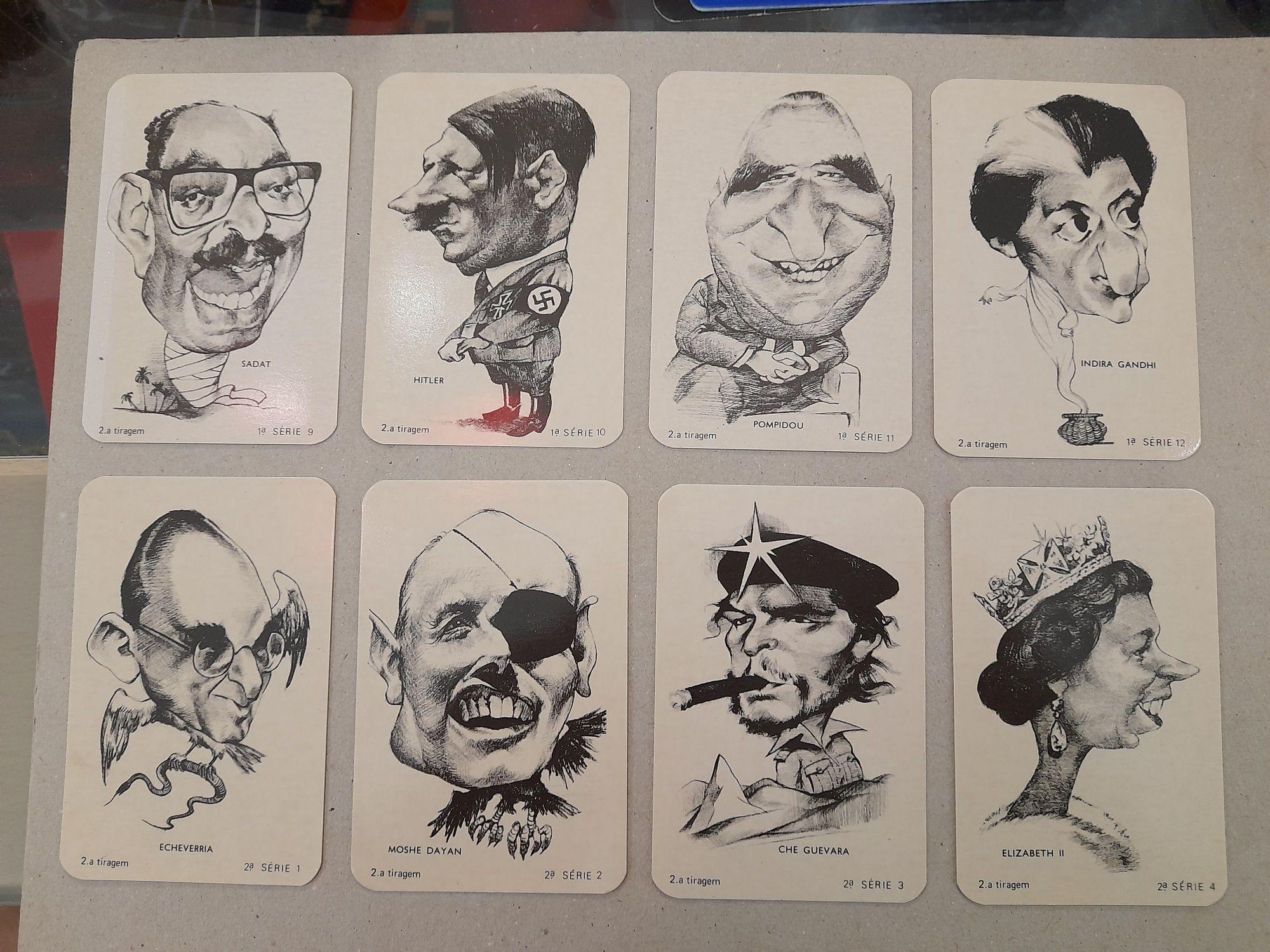 Calendários de bolso caricaturas Políticos História - Salazar, Kennedy