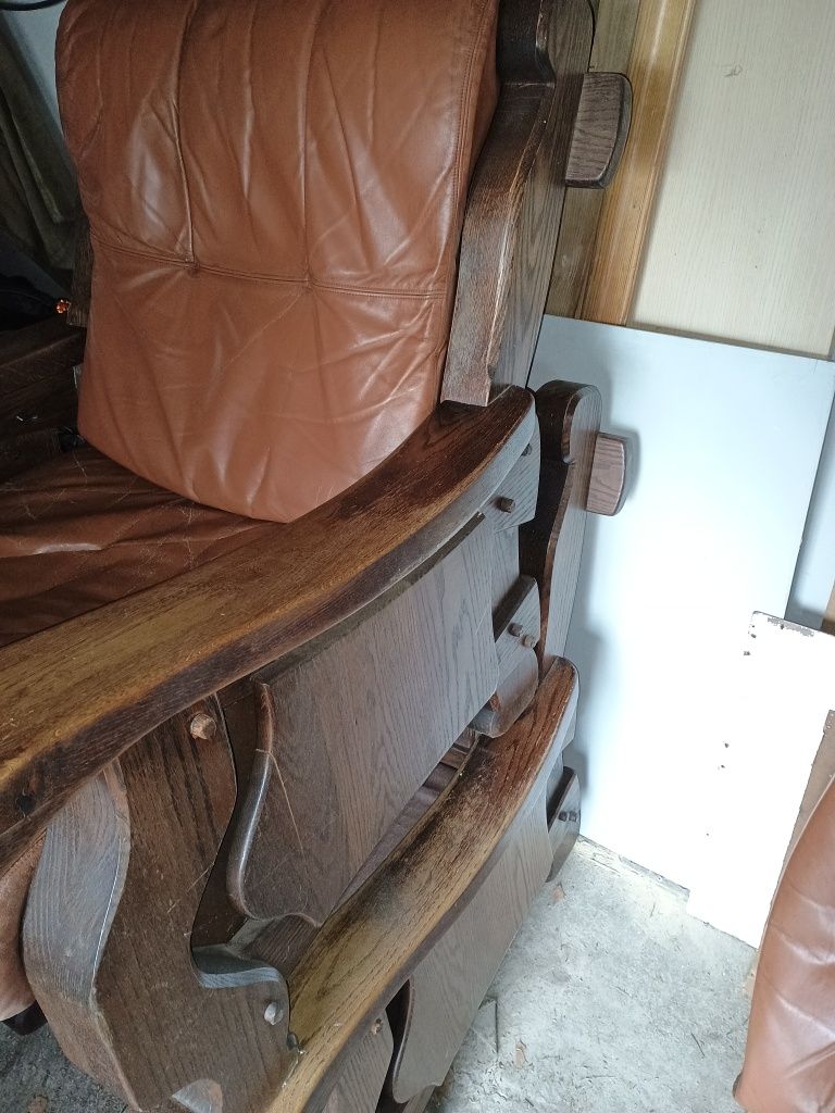 Meble drewniane komplet fotel