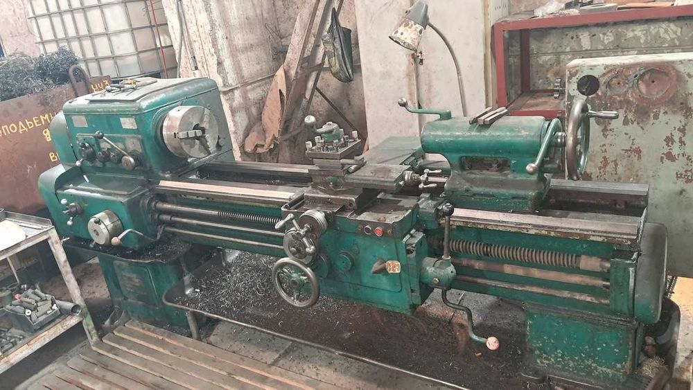1К62 токарный станок РМЦ 1600мм. Есть видео работы.