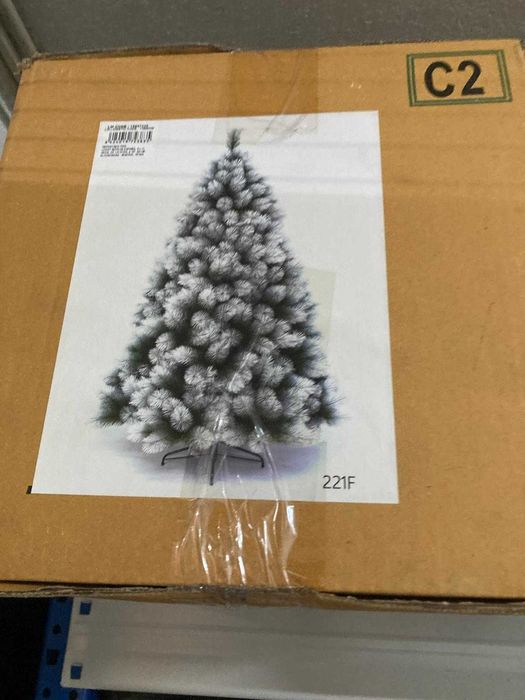 Árvore de natal c/ neve com decorações