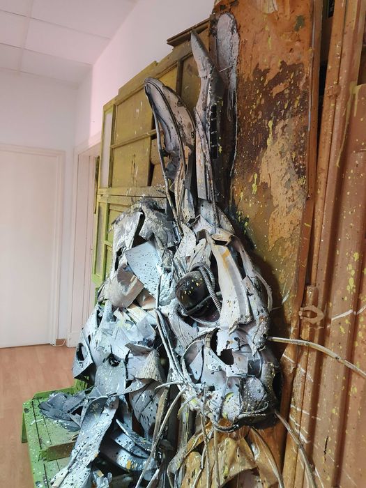 Escultura volumétrica, Assemblage, original único de Bordalo II