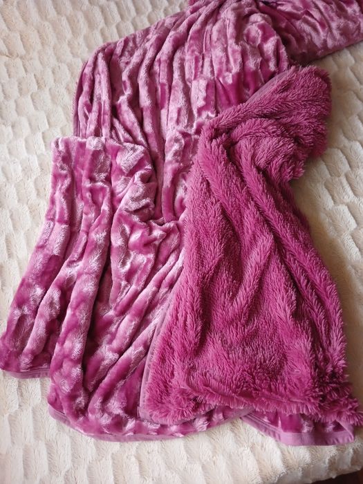 Плед травка шарпей покривало ковдра євро плюш хутро