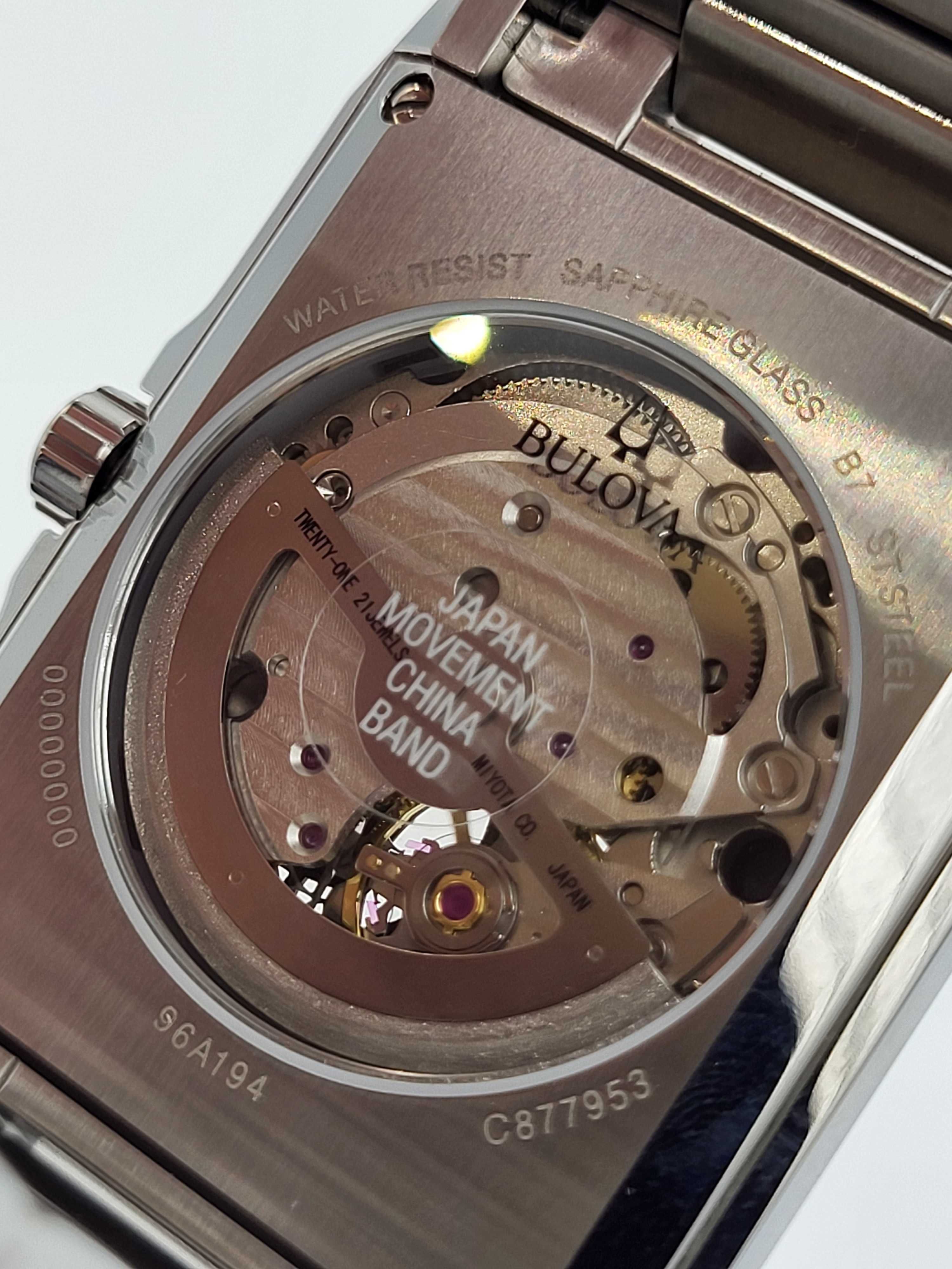 Zegarek Bulova Automatic Classic Open Heart Sapphire Piękne Szkło !!!