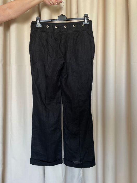 Брюки жіночі Cerruti  лляні чорні