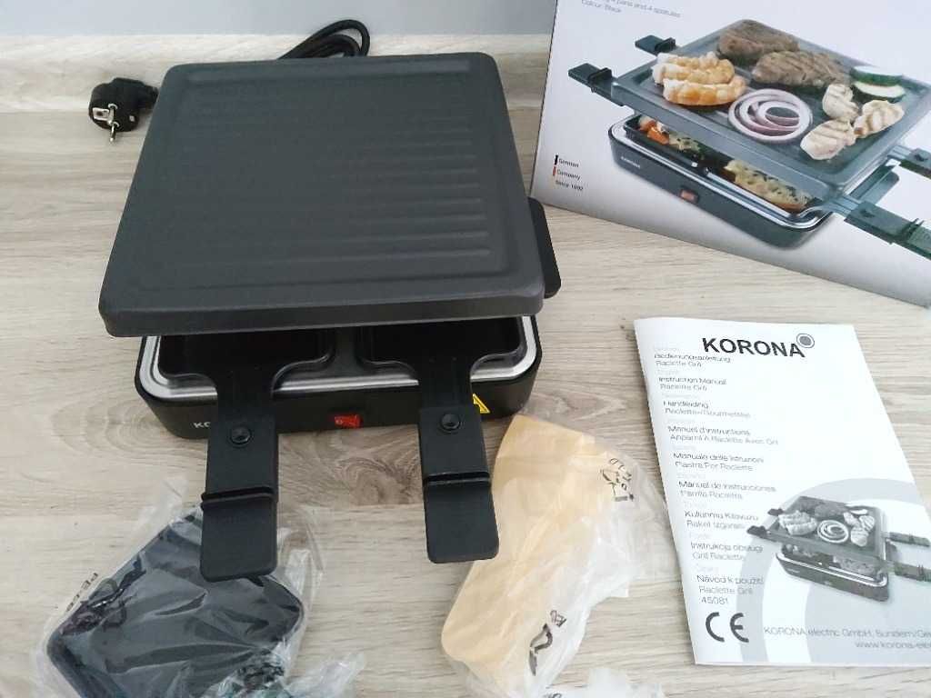 Raclette grill elektryczny KORONA czarny 600 W