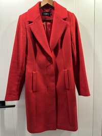 Płaszcz czerwony wełniany