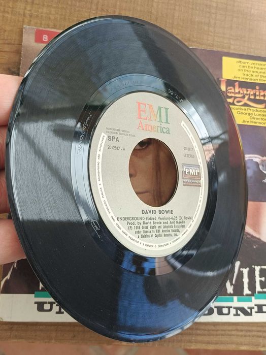Vinil vintage disco coleção 45 r.p.m David Bowie Underground