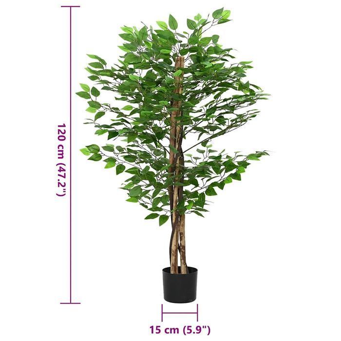 Sztuczna roślina Ficus 788 liści 120 cm zielona