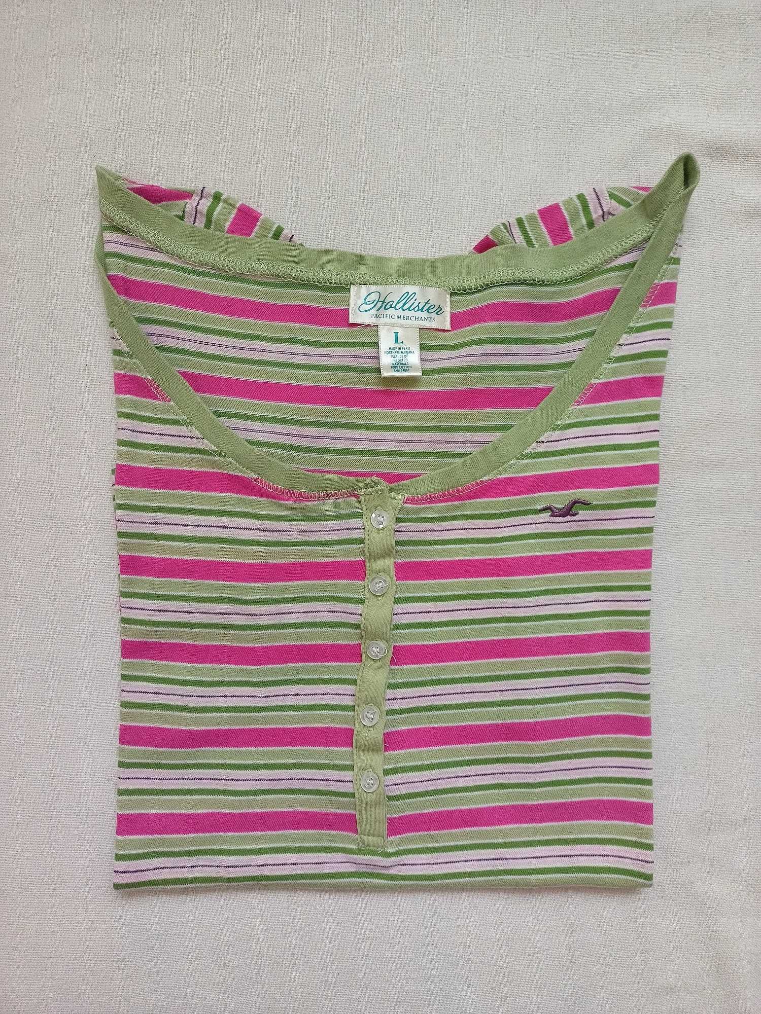 Hollister t-shirt bluzka damska rozm. z met.L