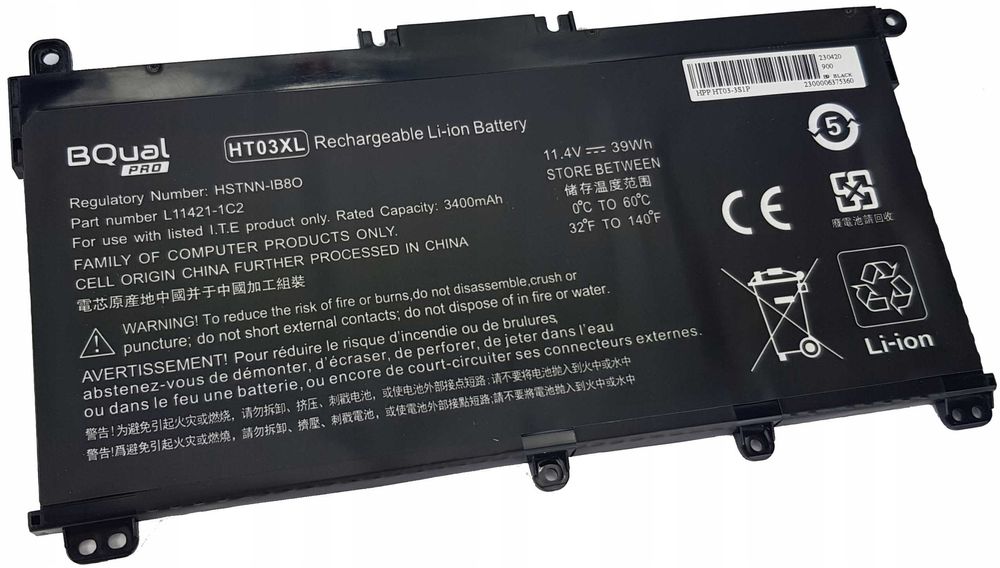 Bateria do laptopa HP BQual HT03XL L11421-1C2 3400 mAh 39Wh