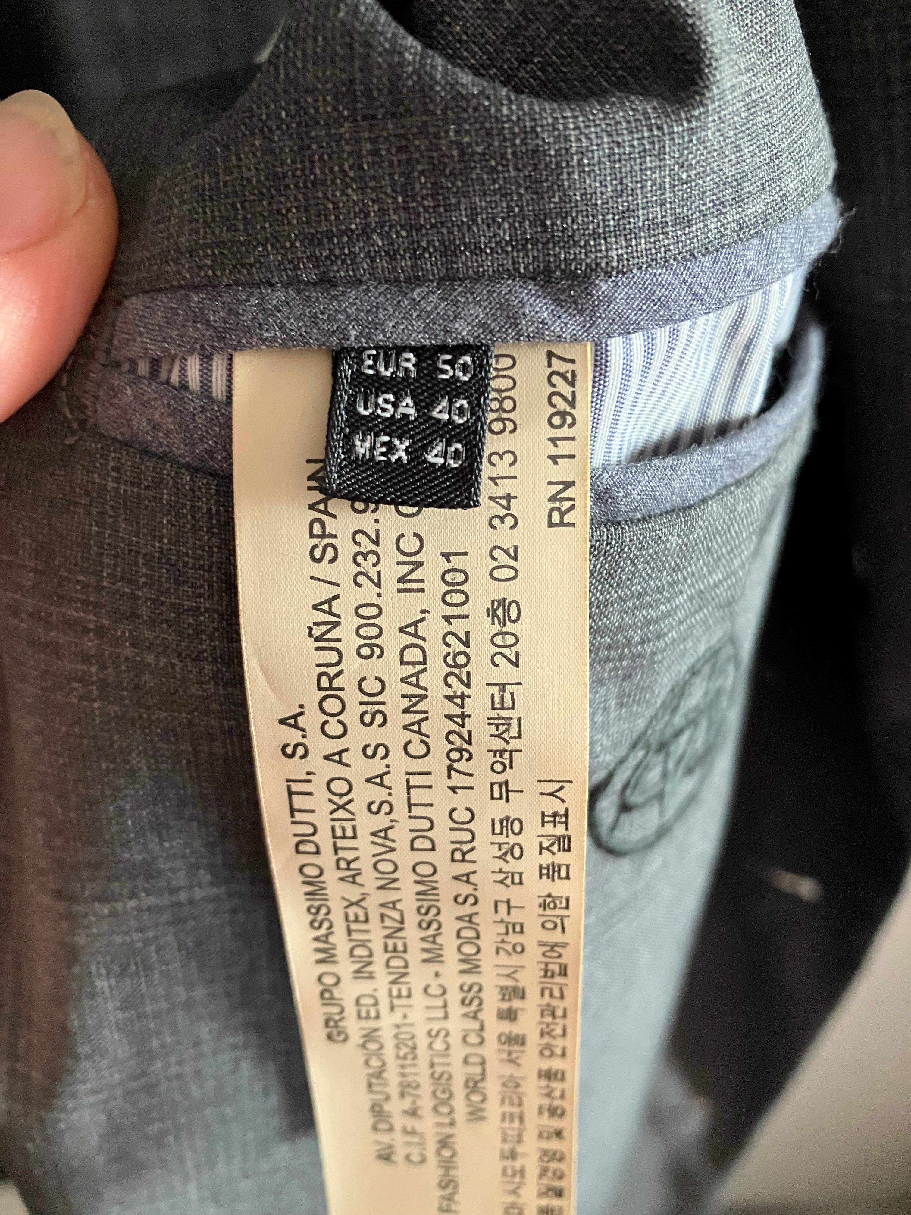 Męska marynarka długa Massimo Dutti