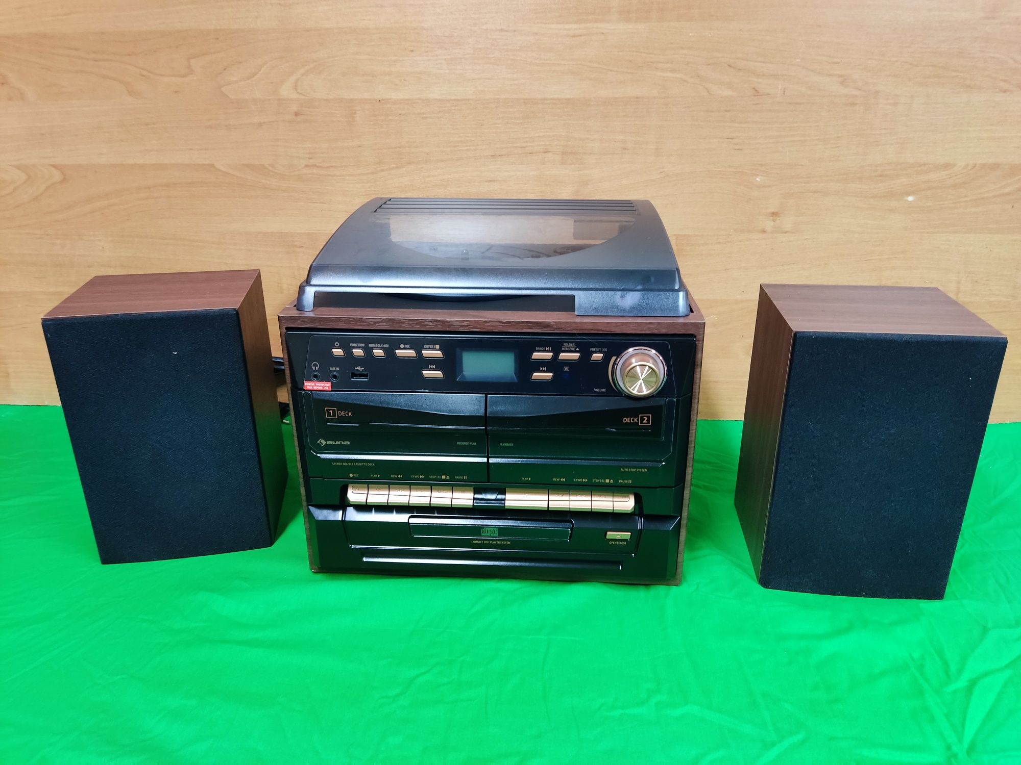 388-DAB+ , wieża stereo,  płyty winylowe, CD, kasety, BT, FM/DAB+, USB