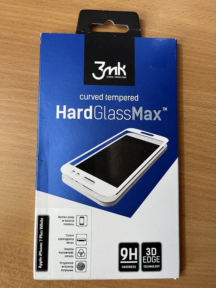 Szkło hartowane 3mk HardGlass Max iPhone 7 Plus 8 Plus białe