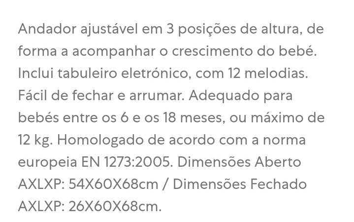 Andador bebé confort