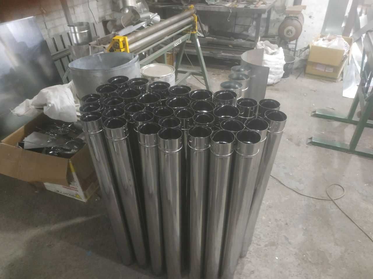 Дымоходная труба из оцинкованной и нержавеющей стали , Ø 100 мм.