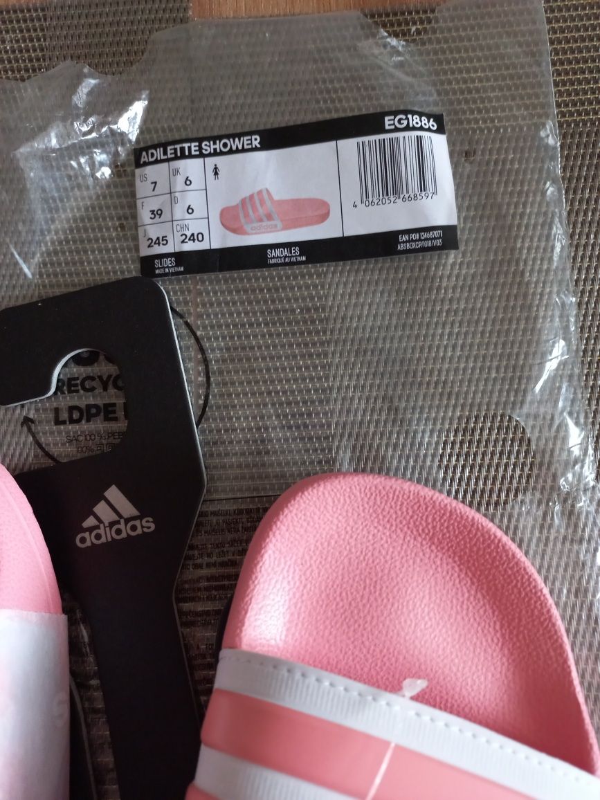 Adidas klapki damskie orginalne rozmiar F 39 -24 cm