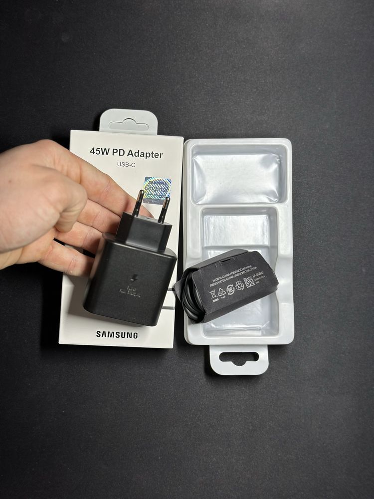 Super Szybka Ładowarka Samsung 45W + Kabel 1m USB/C.