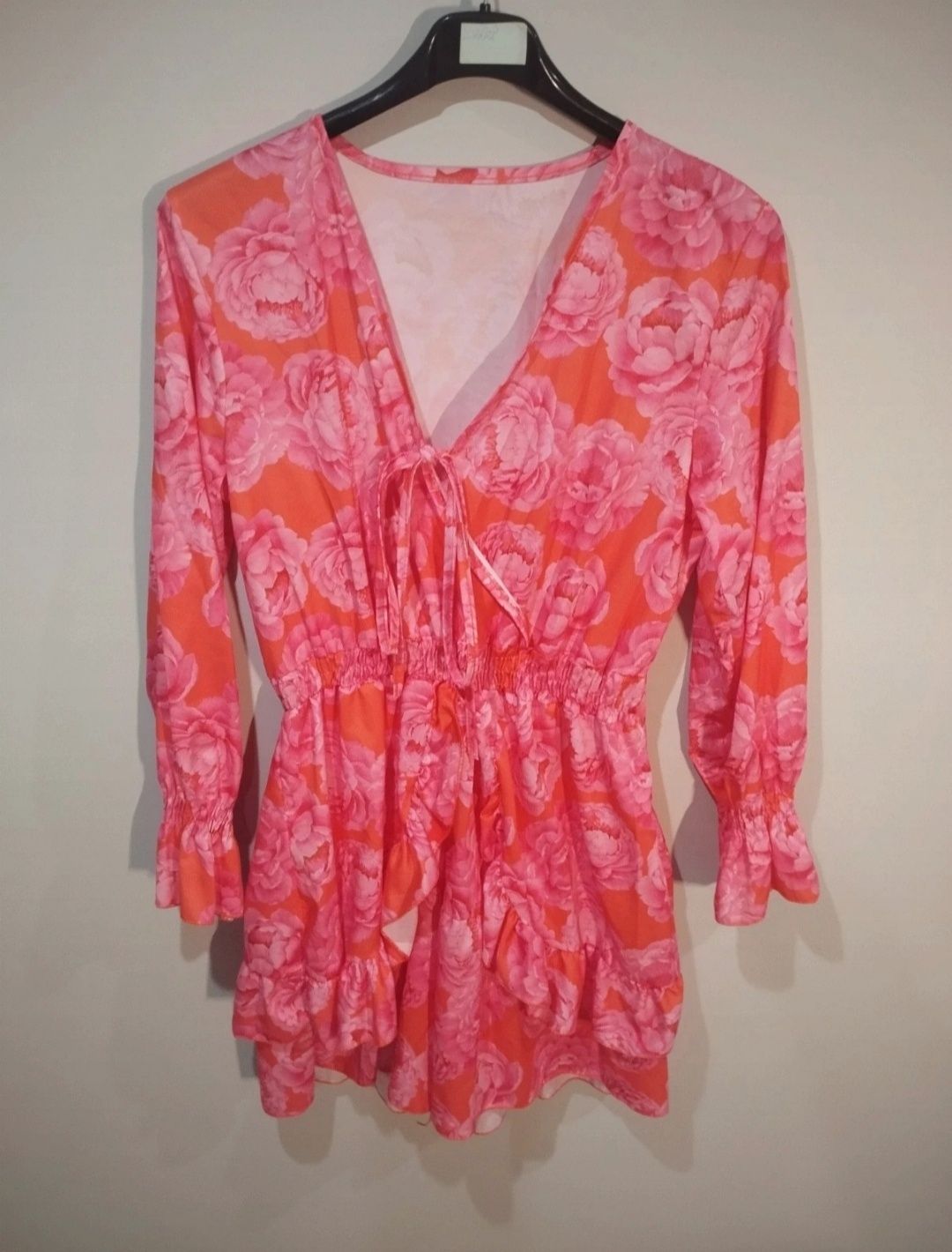 Kombinezon w kwiaty Made in italy S/M Ala sukienka lato