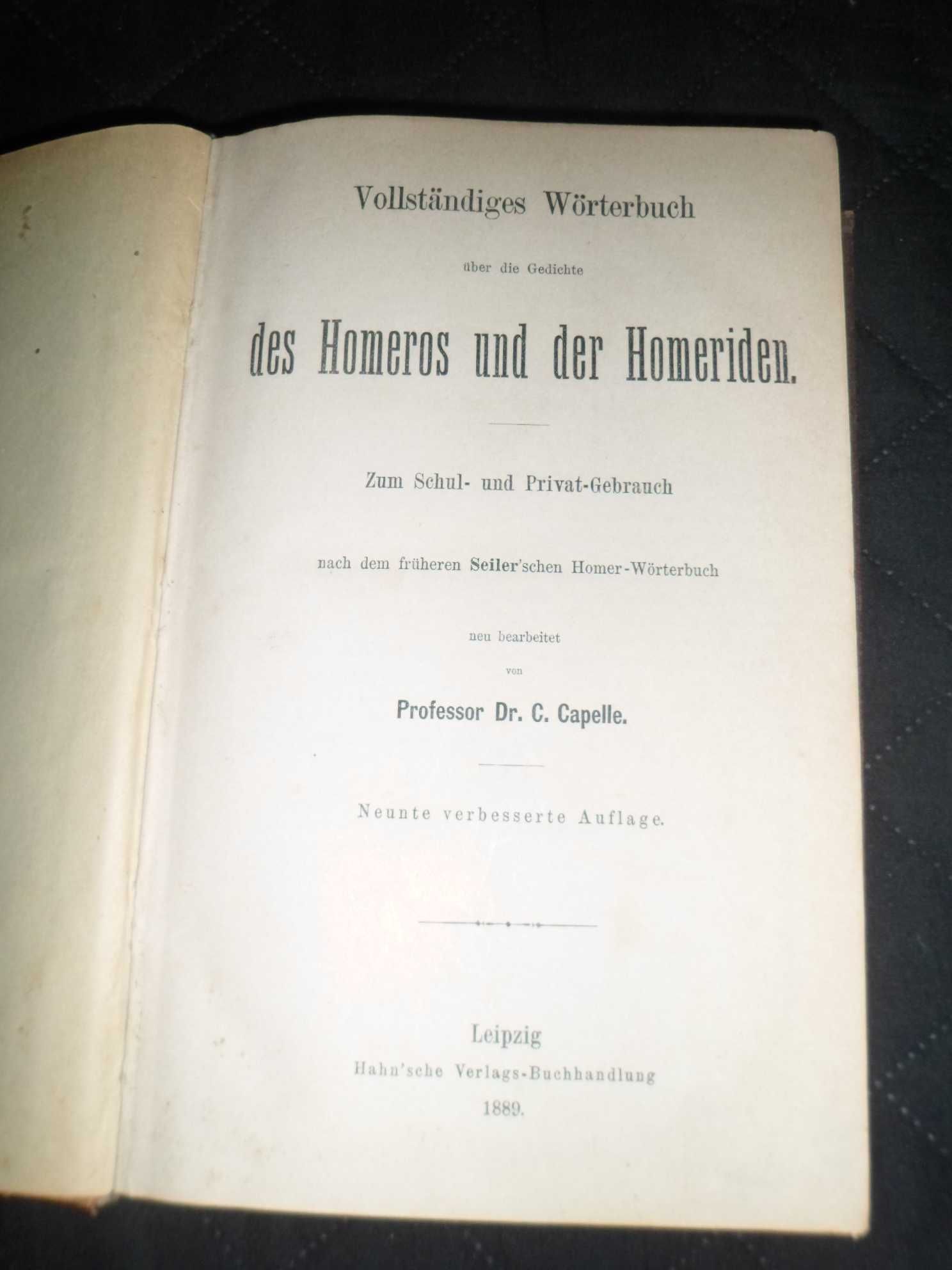 Carl Capelle - Vollständiges Wörterbuch über die Gedichte de 1889