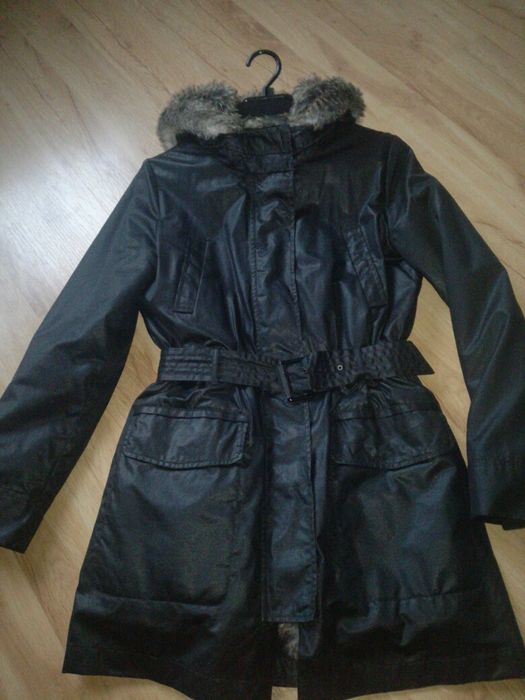 Plaszcz kurtka parka Mango r. S czarny ocieplany