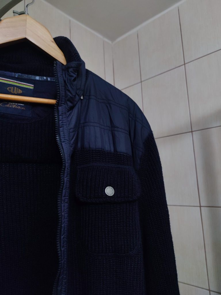 sweter sweterek Casa moda granatowy niebieski bawełna bawełniany 100%