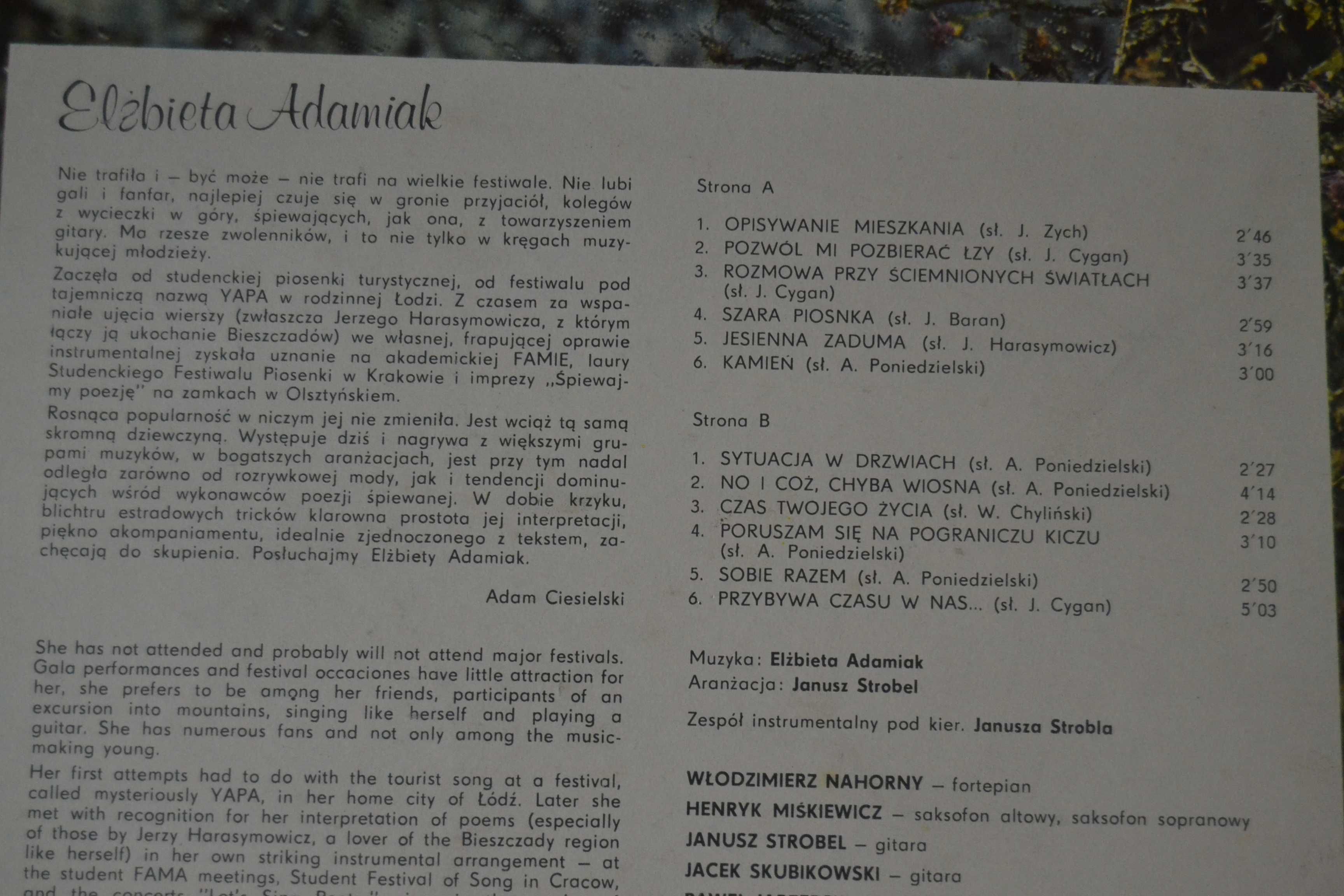 Elżbieta Adamiak płyta winylowa