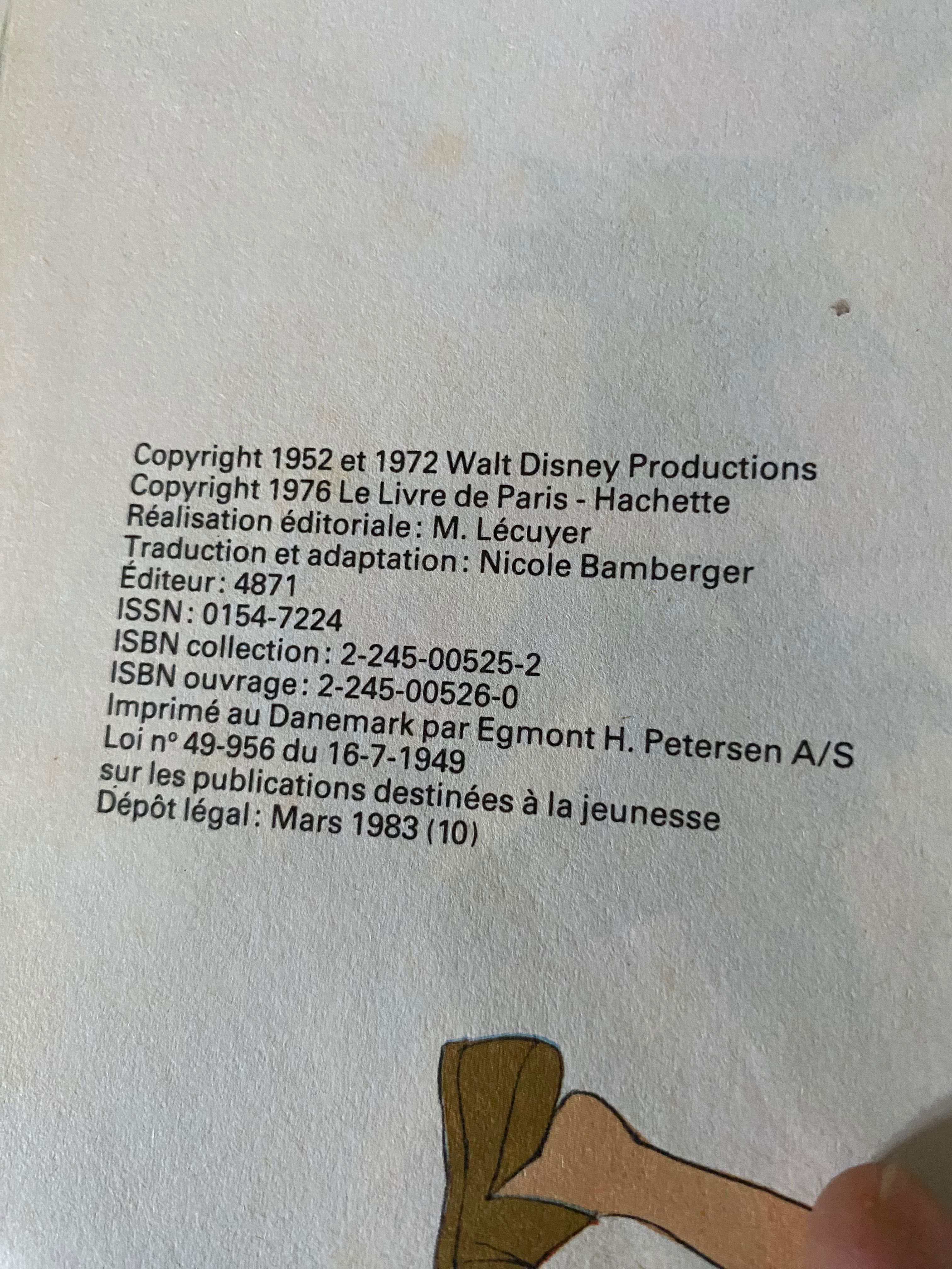 Livros antigo Disney