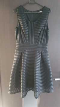 Czarna Orsay sukienka studniówka, sylwester r.38