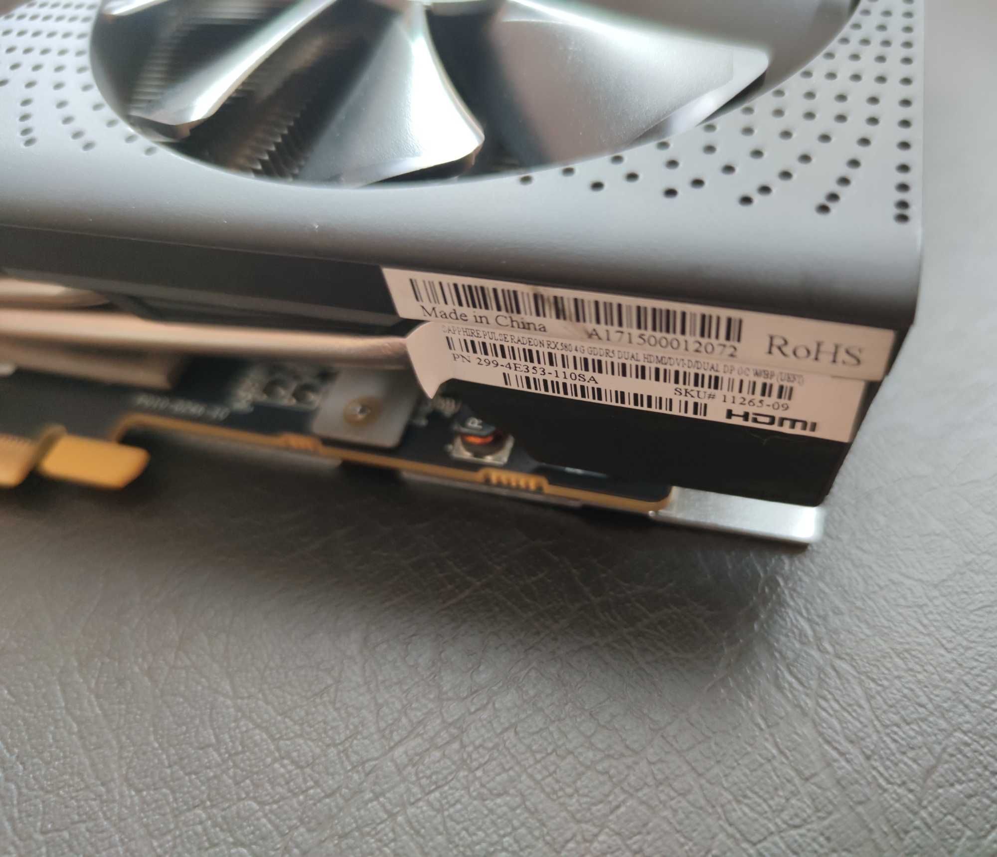 Видеокарта Sapphire Radeon RX 580 Pulse 4GB GDDR5 / 11265-09-20G