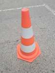 Cones sinalização obras 50 cm com tela refletora, rodoviários