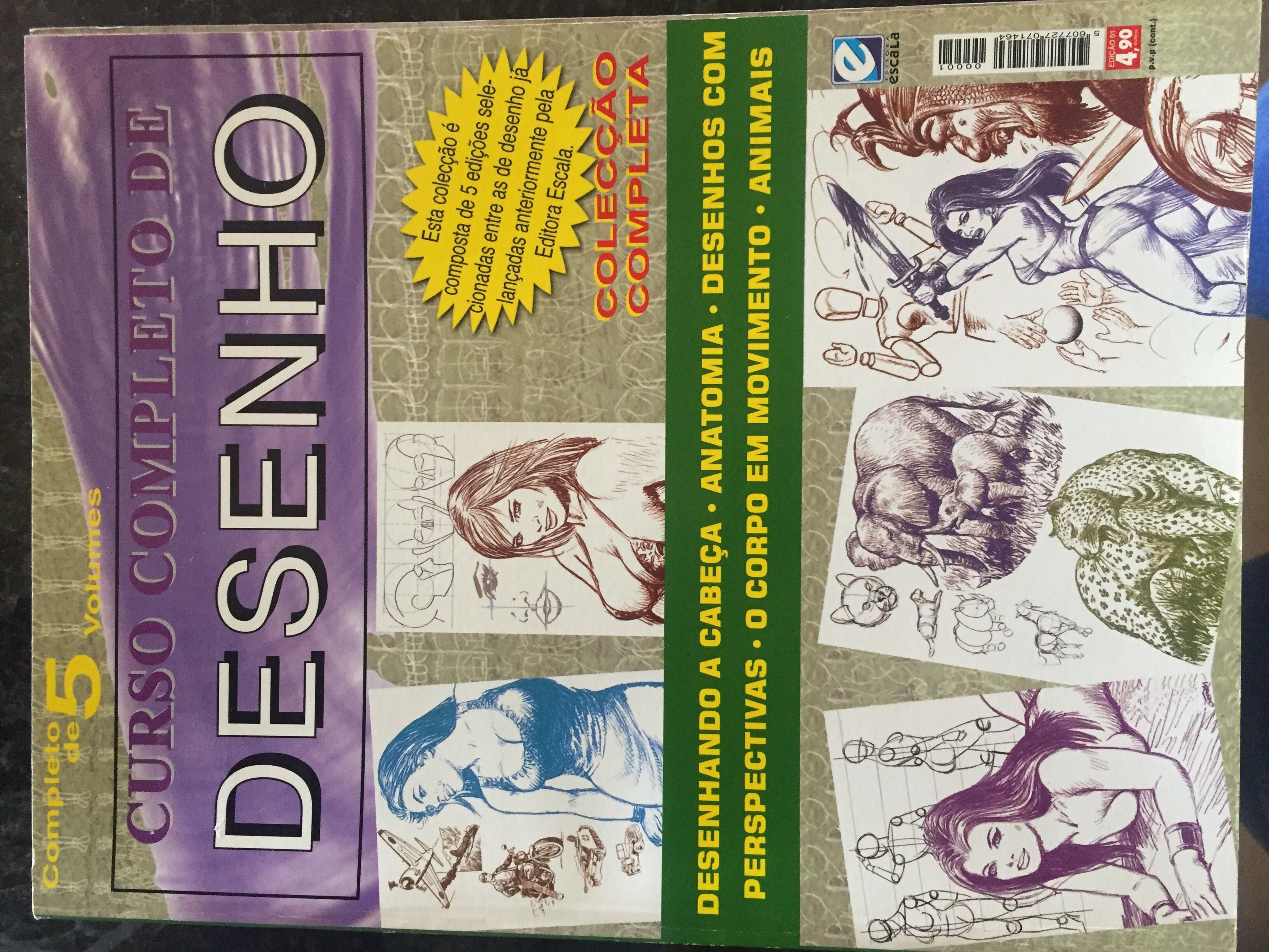 Livro curso completo desenho 3,50€