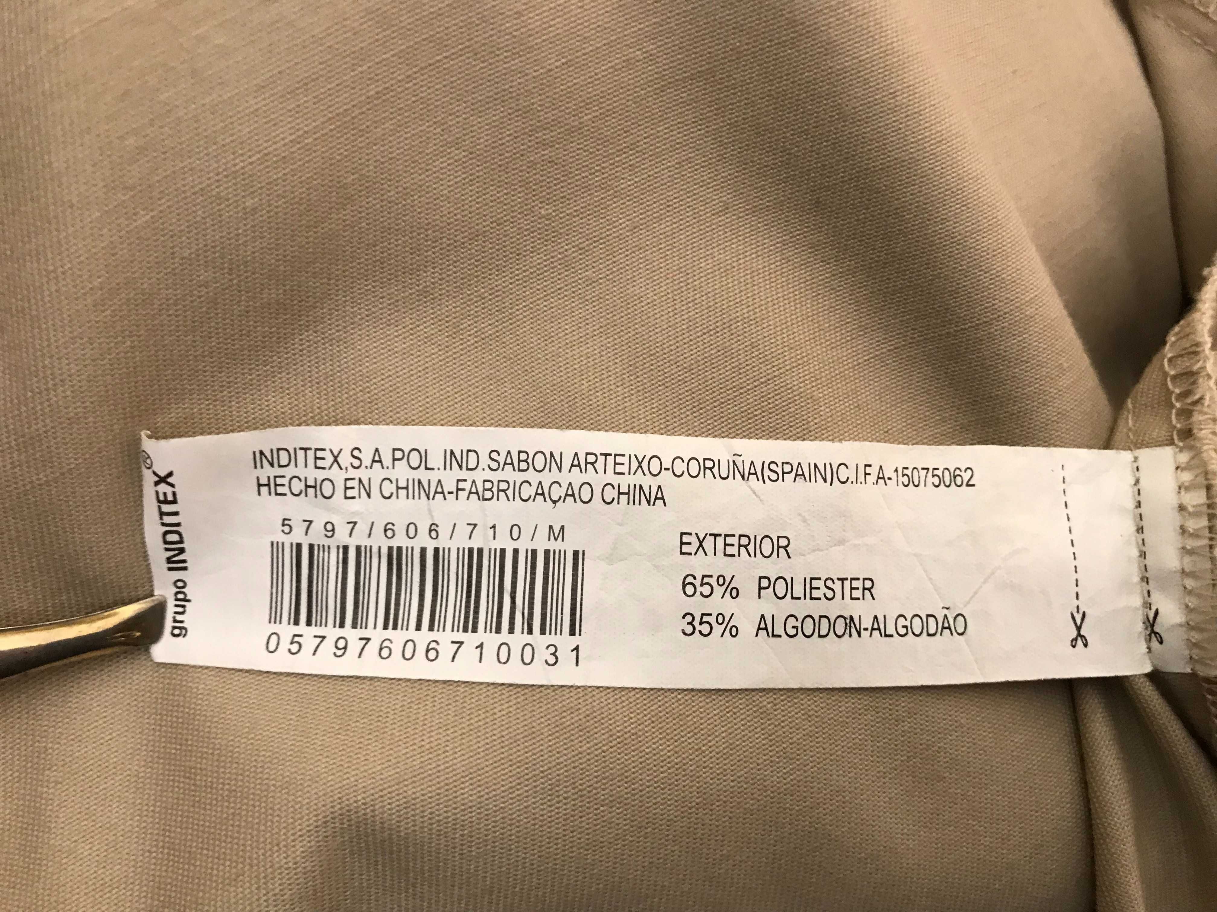 Blusão casaco bege Inditex