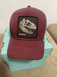 Goorin Bros. Dinosaur T-Rex Extinct Red and Grey Trucker Hat