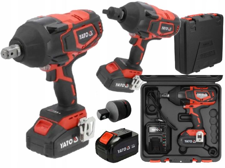 18v Yato Klucz Udarowy 3/4'' 2000nm Yt-828075 Nowość Aku 4ah Ładowarka