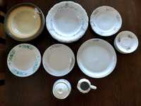 Stara ceramika porcelana PRL talerze naczynia