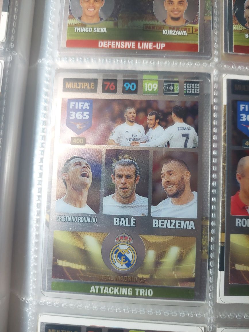 Attacking trio Ronaldo Bale Benzema panini 2017