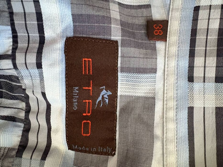 Elegancka męska koszula Etro Milano 38 bawełna sto procent