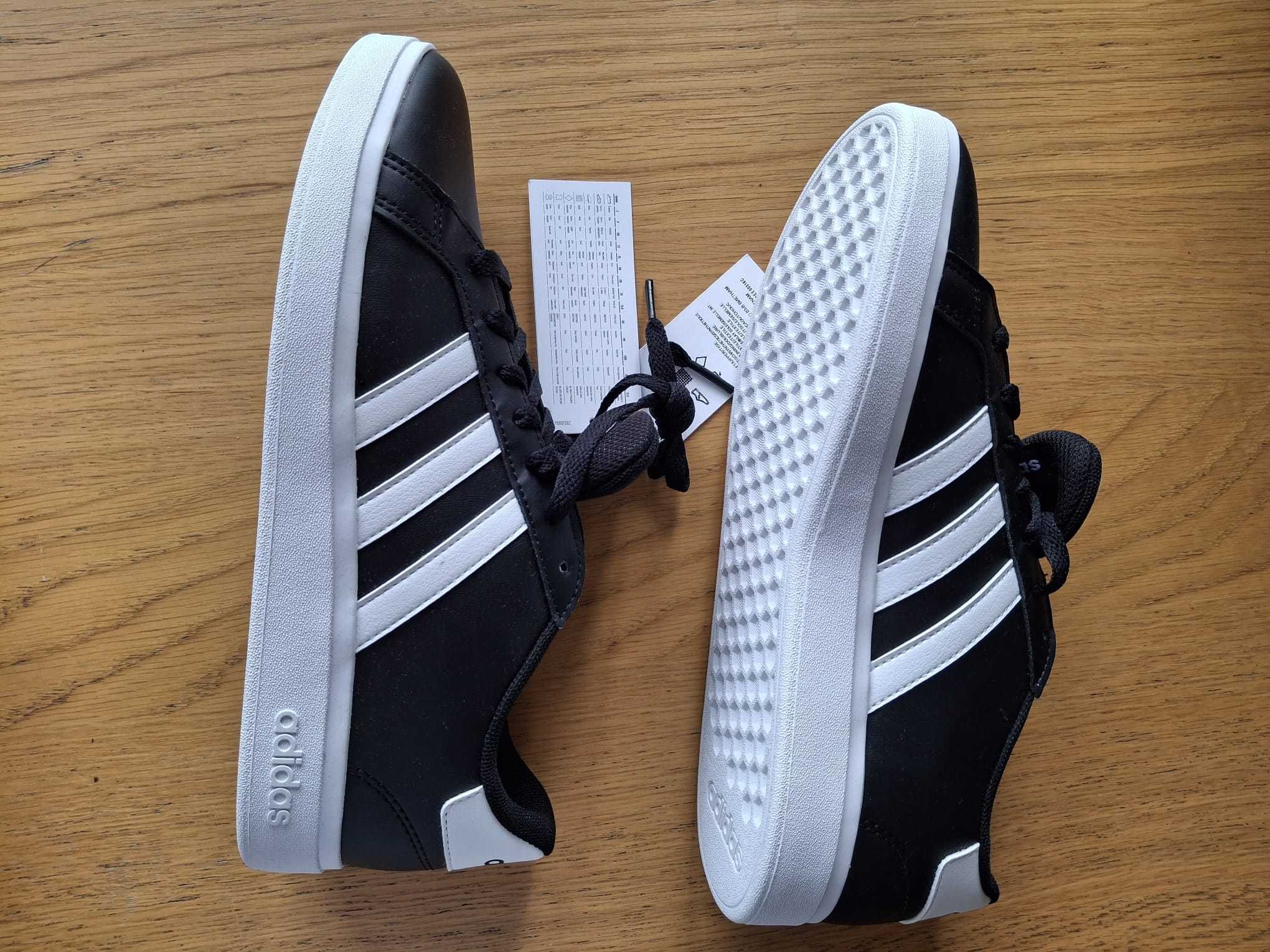 Sneakersy ADIDAS Grand Court GW6503, kolor czarny, rozm. 39,5