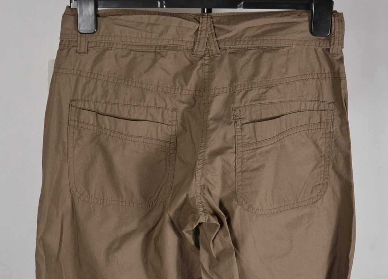 H&M Nowe Spodnie Damskie Rybaczki 36 Pasek Oryginalne Bojówki Bawełna