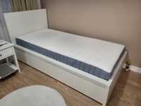 Kompletne łóżko rama+stelaż+materac+szuflady
