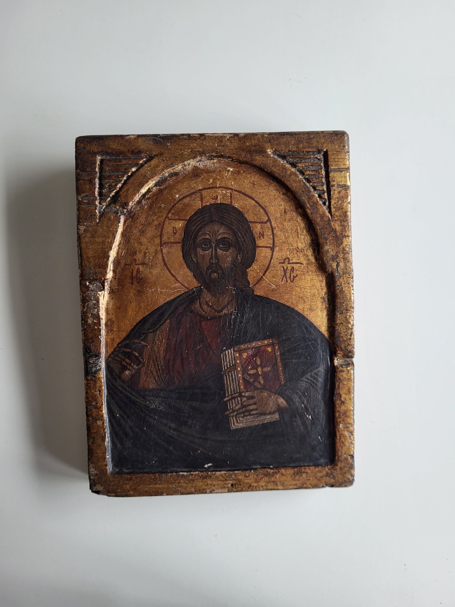 Ikona XIX wiek Jezus Chrystus  Pantokrator