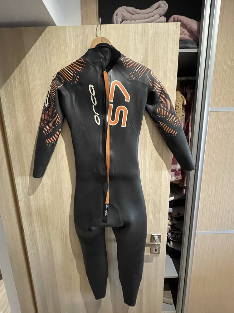 Fato de neopreno Orca S7 Full sleeve preto laranja