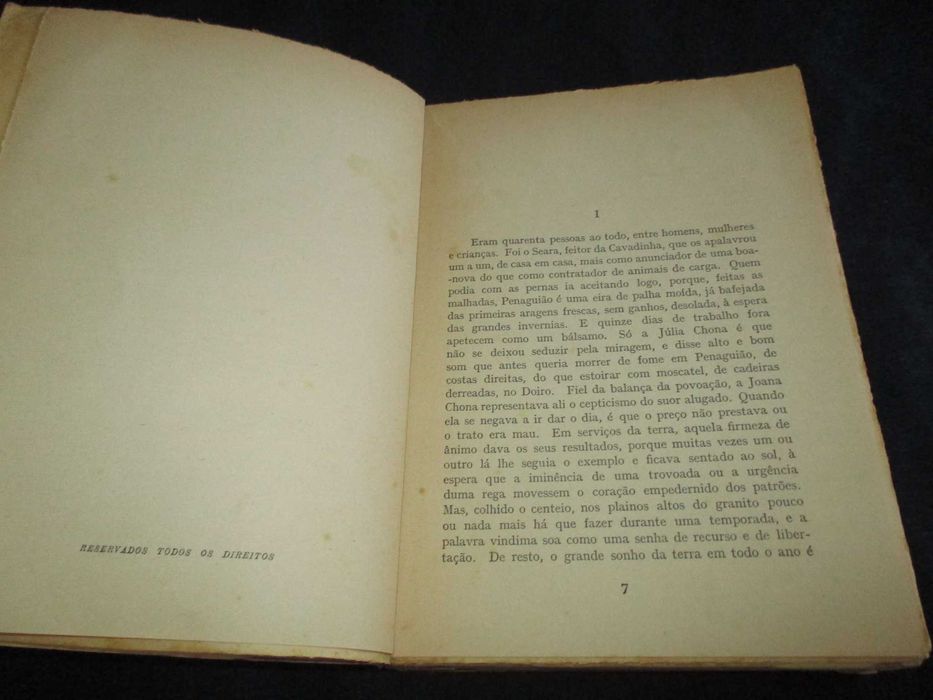 Livro Vindima Miguel Torga 3ª edição 1965