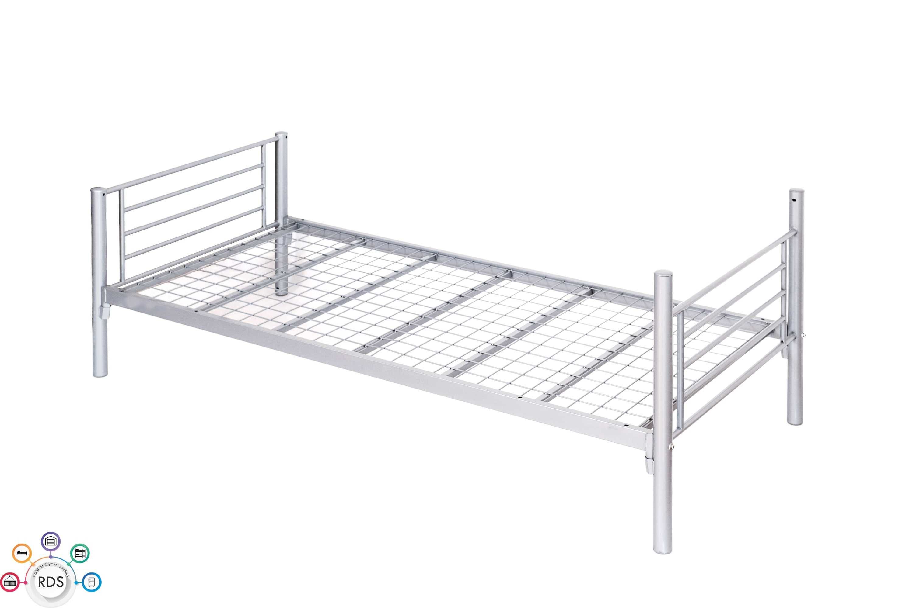 Łóżko metalowe pojedyncze 90x200 cm jednoosobowe lub piętrowe 2w1