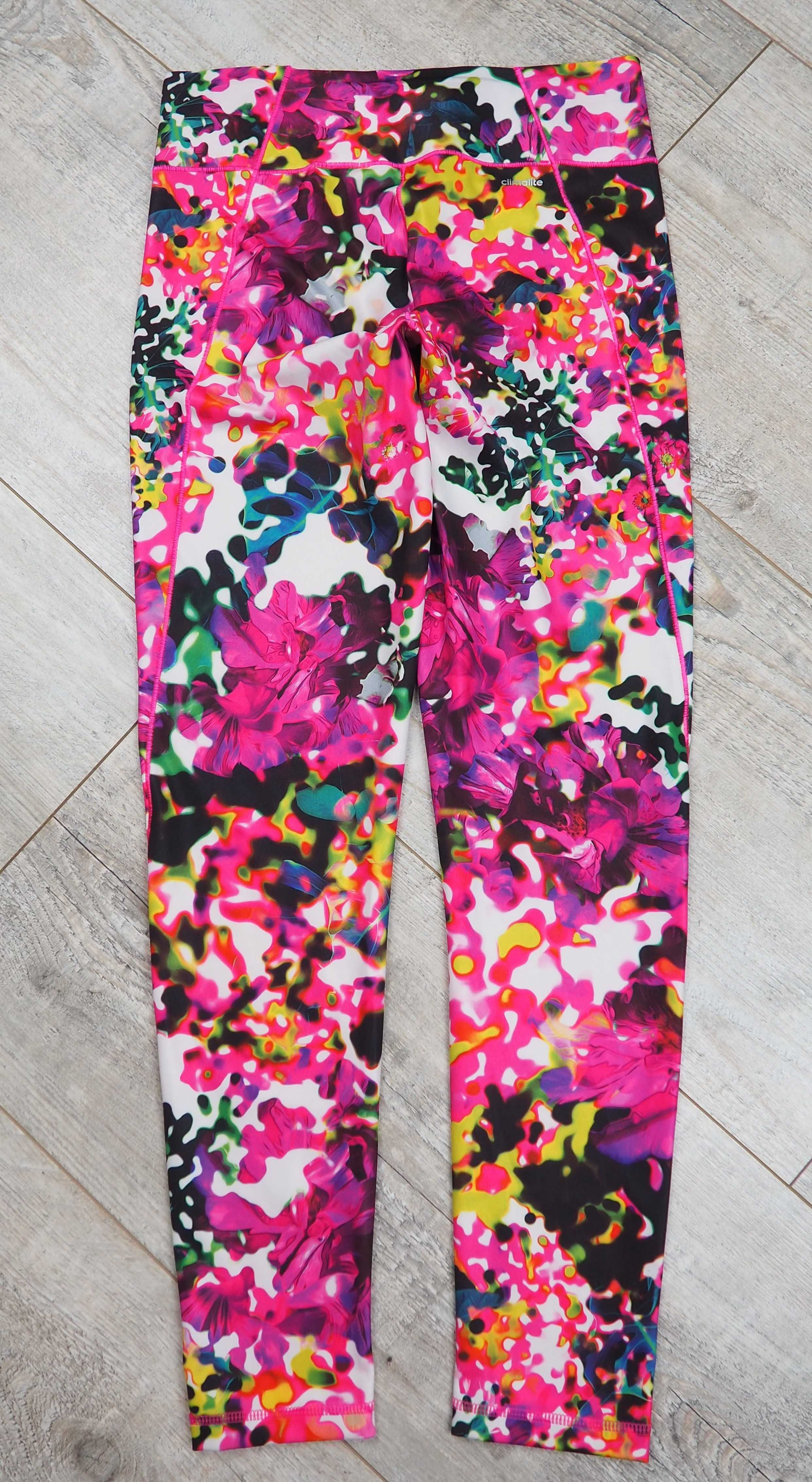 Legginsy damskie ADIDAS_flowers_rozmiar S